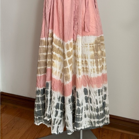 Mele Beach Tank Style Wide Leg Cover Up Shell Tie Dye Romper Brand New With Tags - Picture 7 of 14